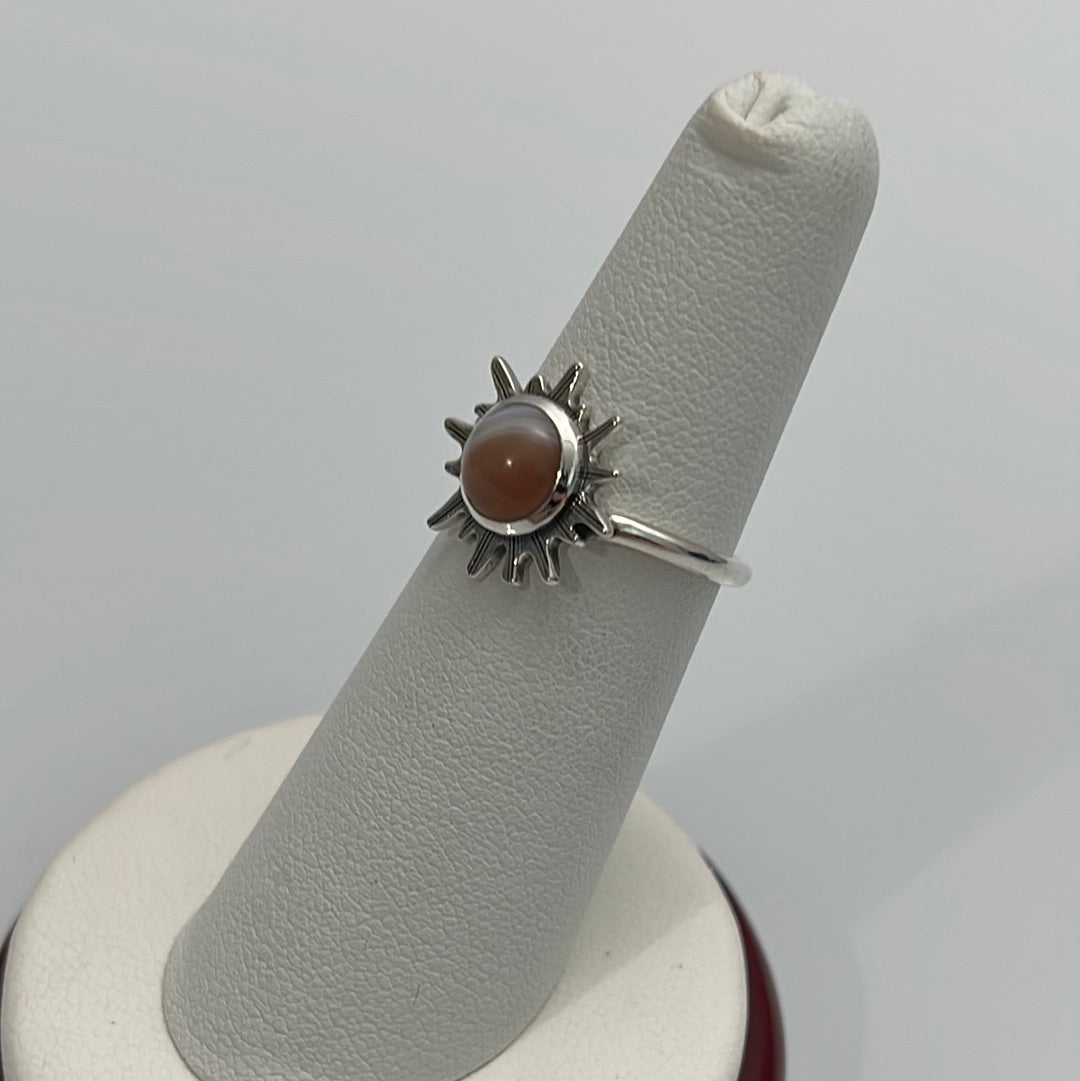 Lake Superior Agate Sun Ring Sizes 5-10