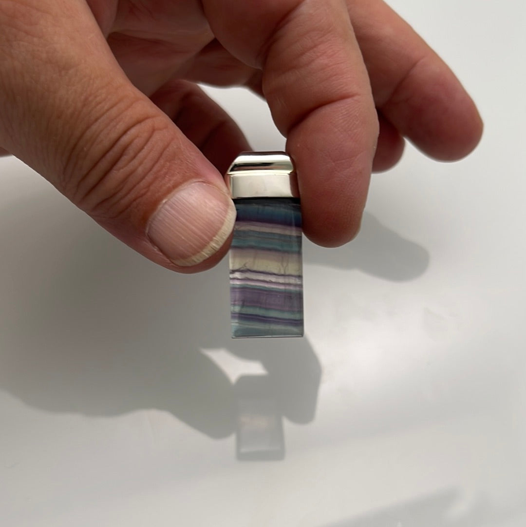 Fluorite Rectangle Pendant