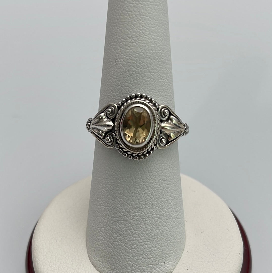 Citrine Filigree Ring Sizes 5-10