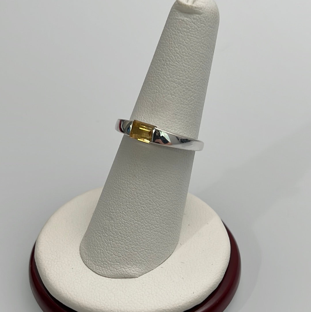 Citrine Baguette Ring Sizes 5-10