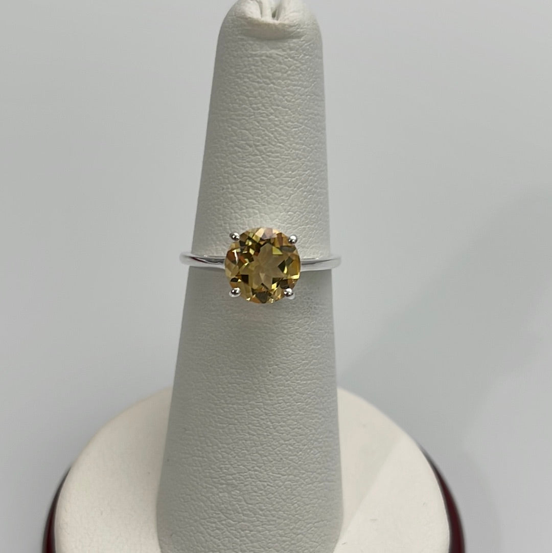 Citrine Prong Set Ring Sizes 5-11