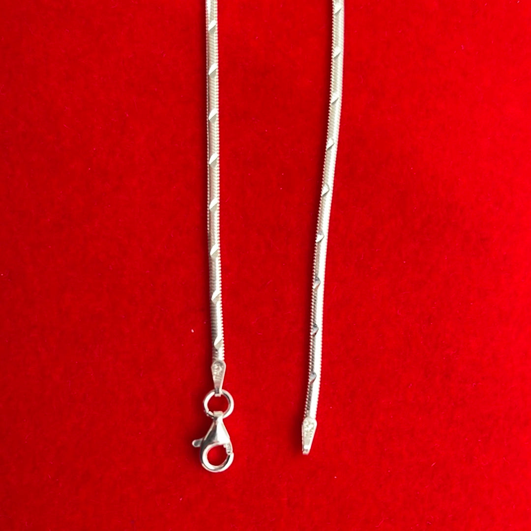Diamond cut oval snake chain 1.5mm 16”, 18”, 20”, 22”, 24”, 30”