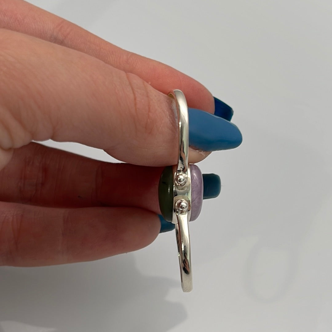 Kunzite and Jade Flip Rings Sizes 5-10