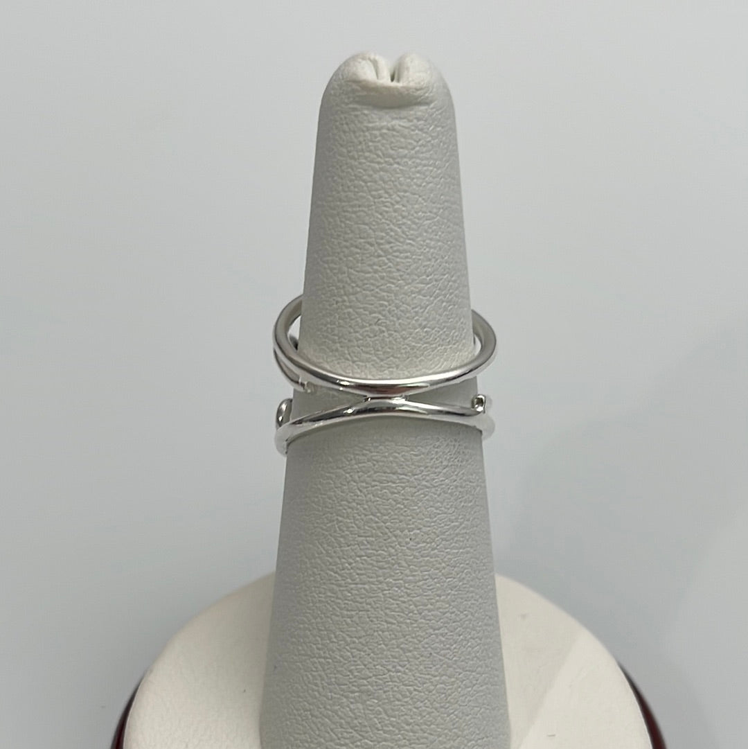 Charoite Curly Q Ring Sizes 5-12