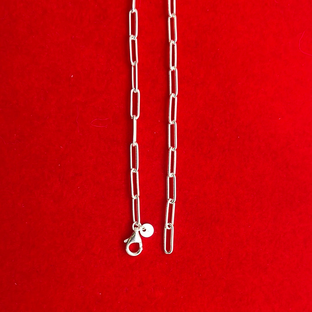 Paperclip Chain 4mm (100) 16”, 18”, 20”, 22”, 24”, 30”
