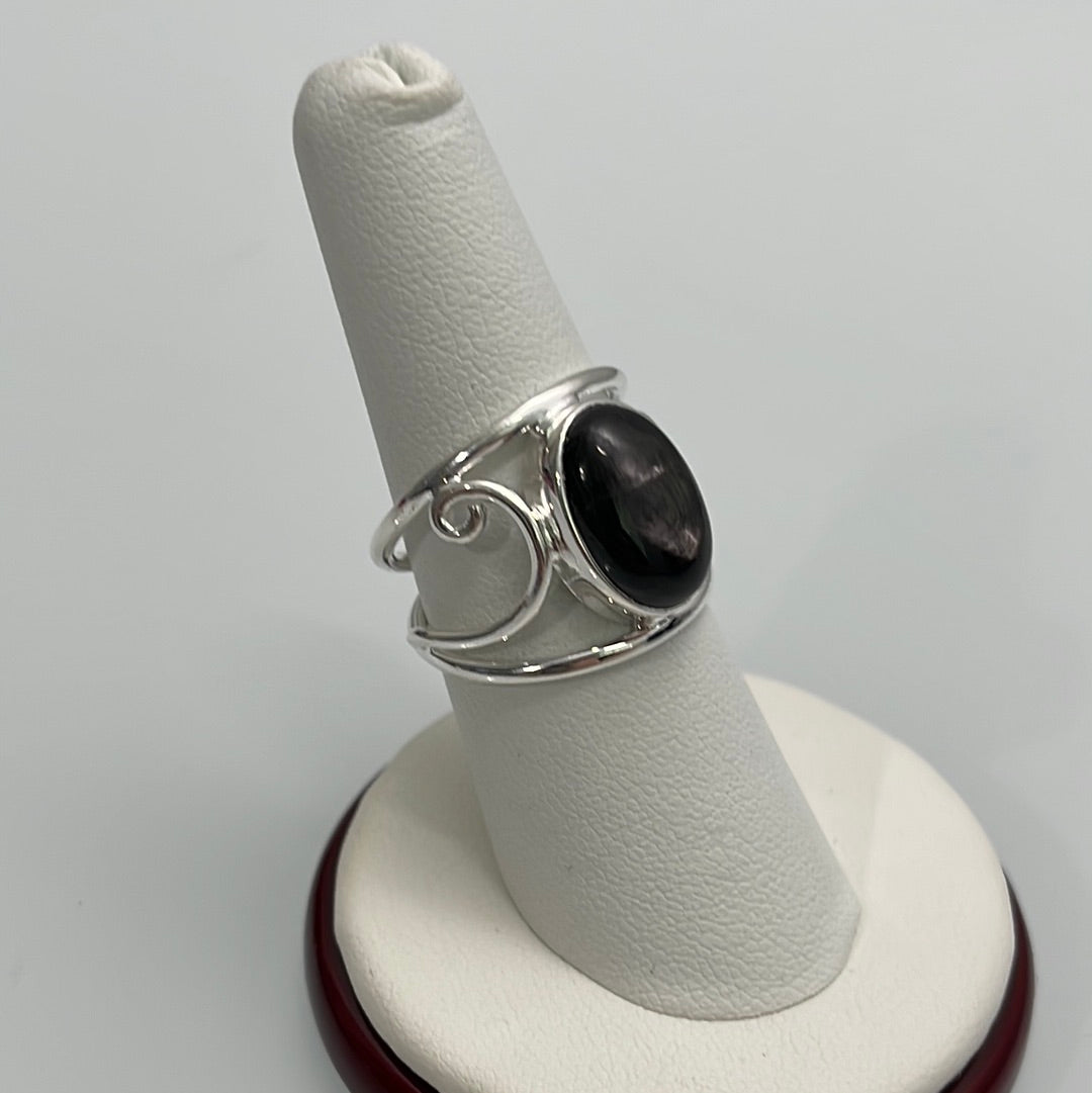 Hypersthene Curly Q Ring Sizes 5-12