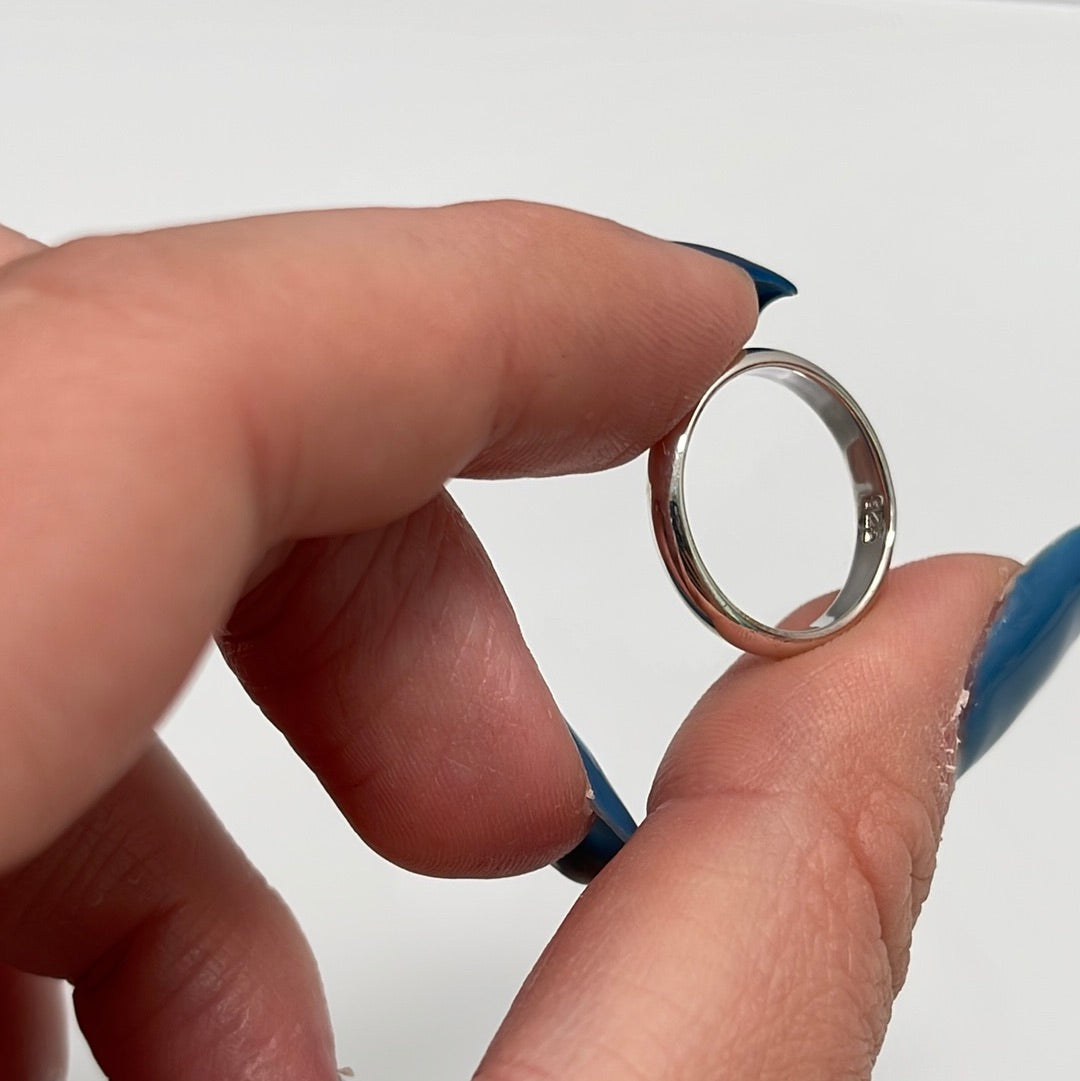 Plain Sterling Silver Band Ring 3mm Sizes 3-13