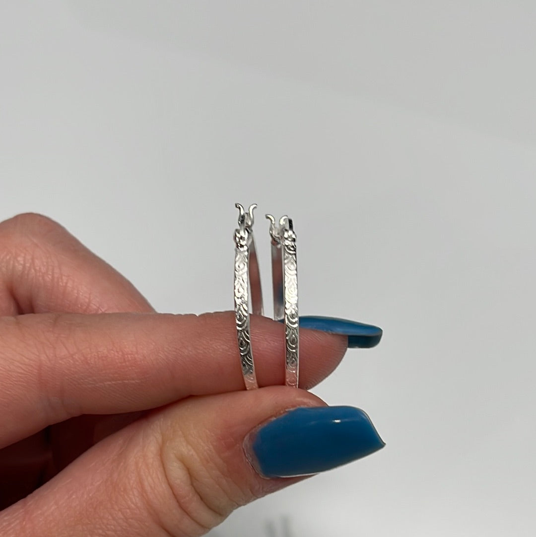 Patterned Hoop Earrings