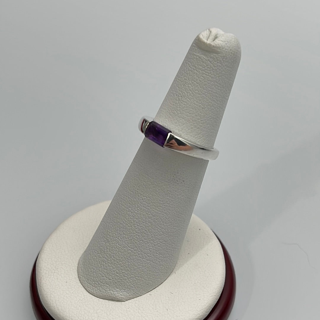 Amethyst Baguette Ring Sizes 5-10