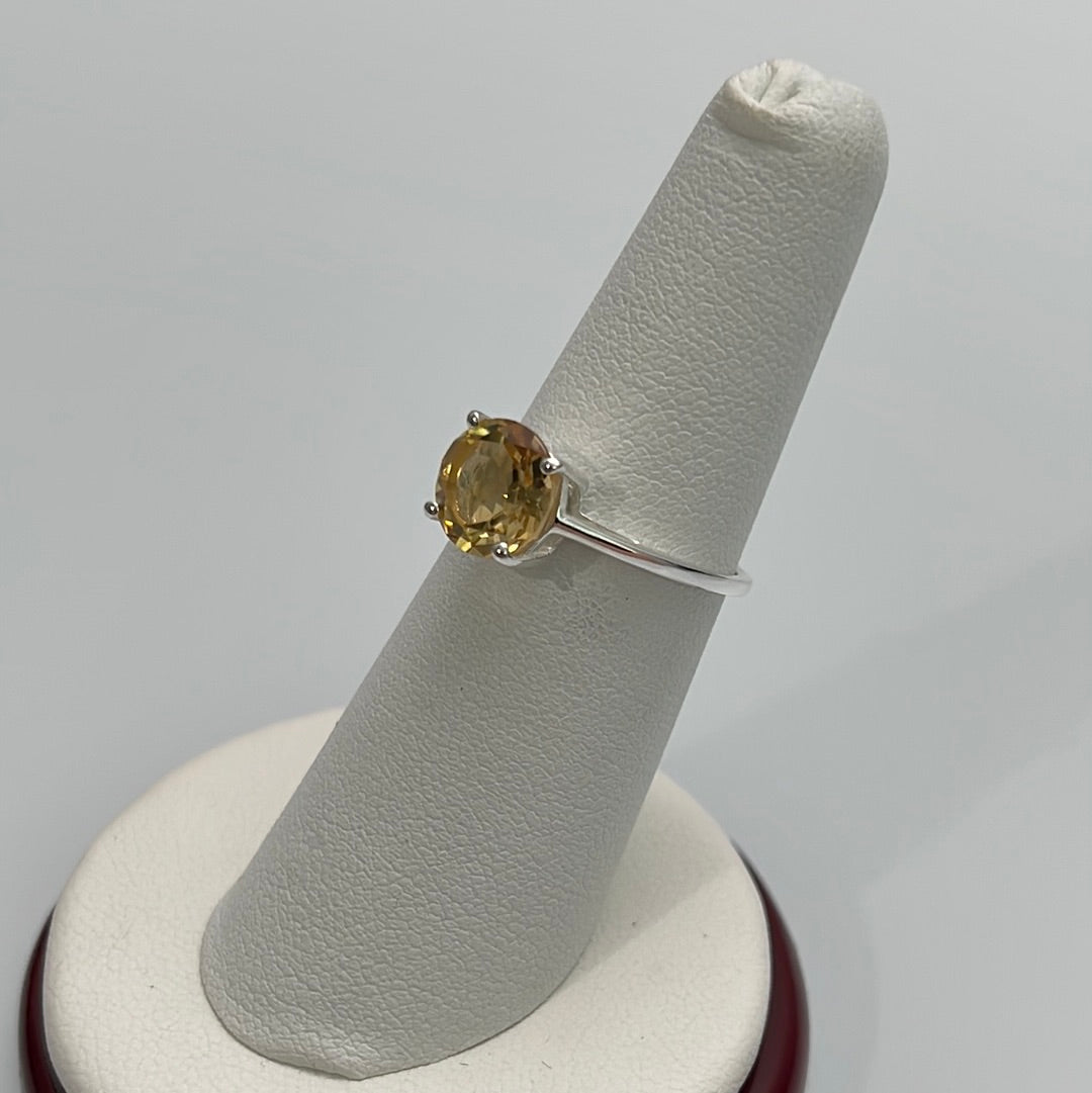 Citrine Prong Set Ring Sizes 5-11