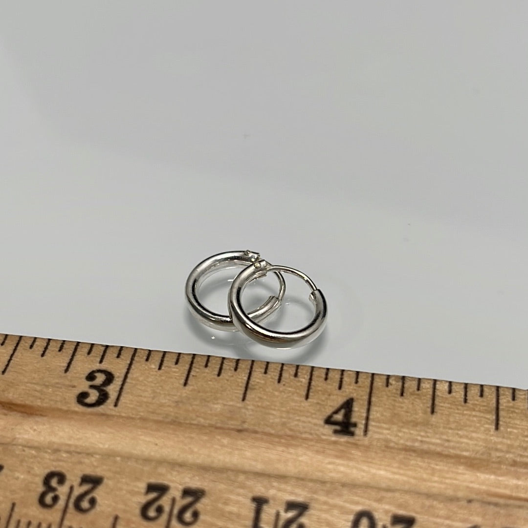 Mini Plain Endless Hoop Earrings