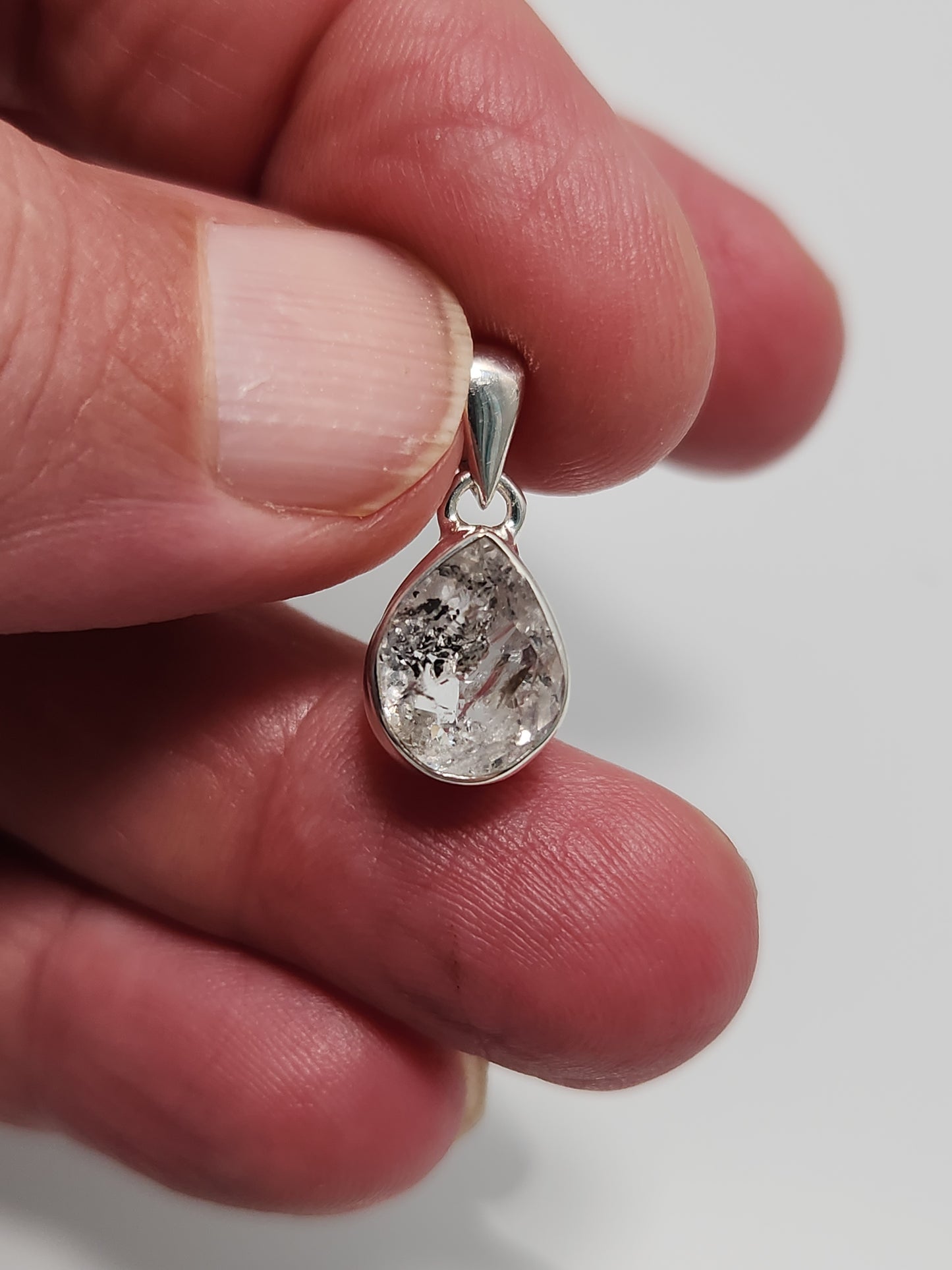 Hydrocarbon Herkimer Diamond Pendant