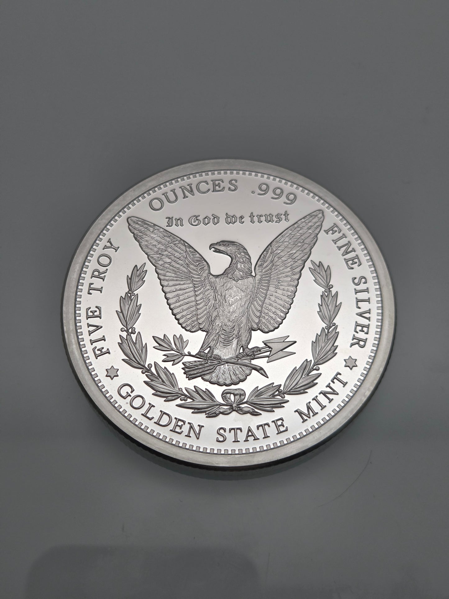 Five Ounce Morgan Dollar .999 Pure Silver Coin
