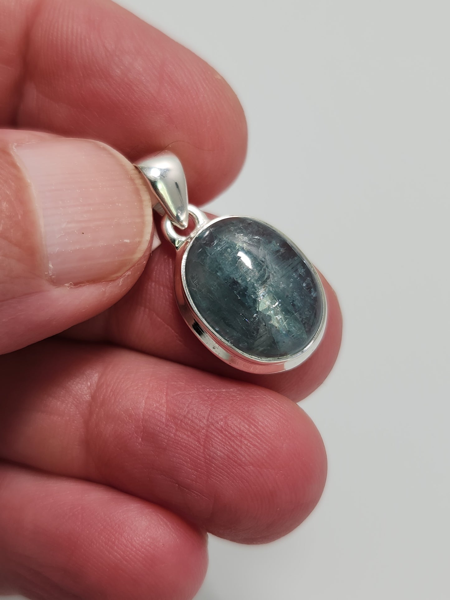 Aqua Kyanite Pendant