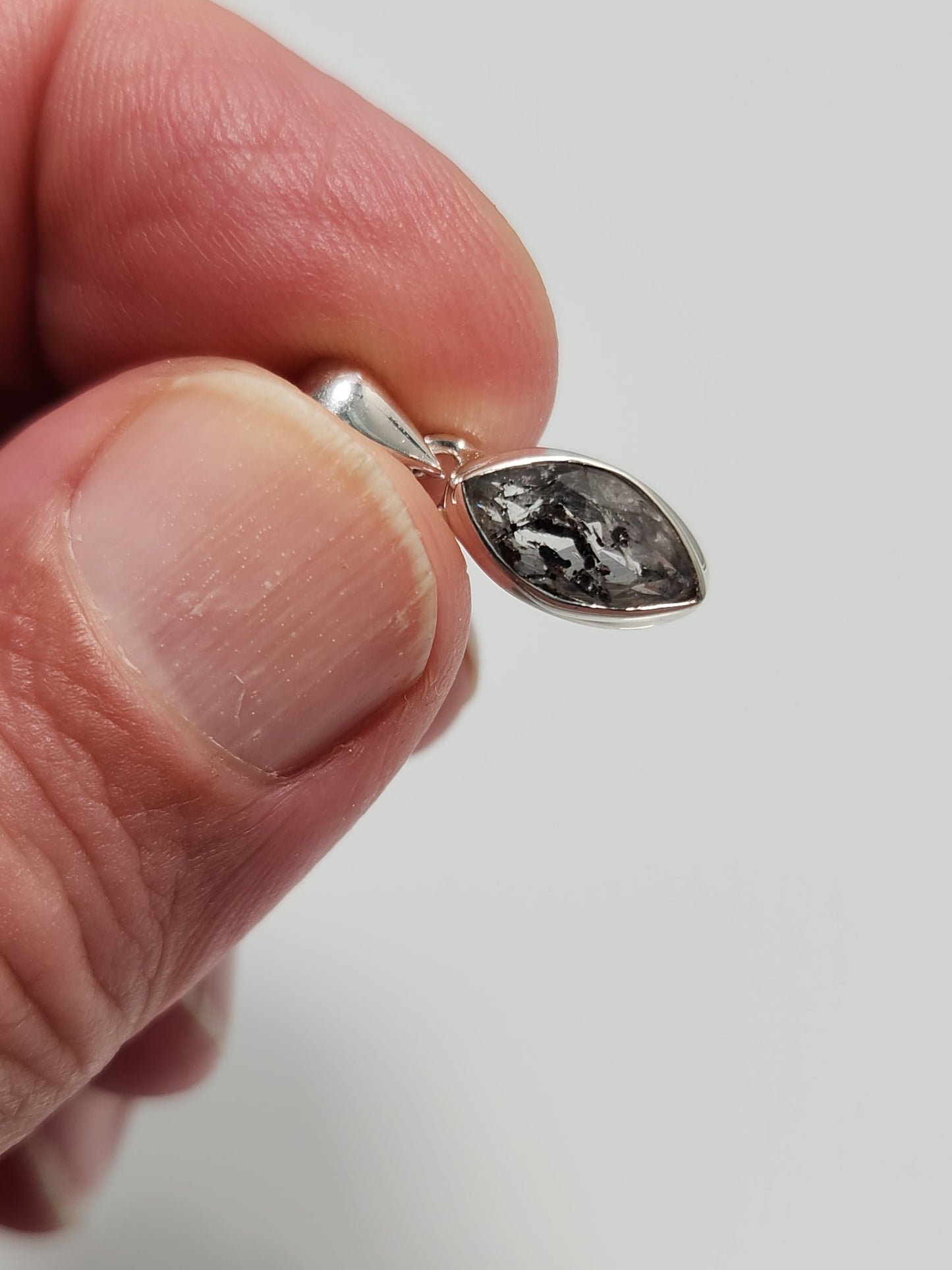 Hydrocarbon Herkimer Diamond Pendant