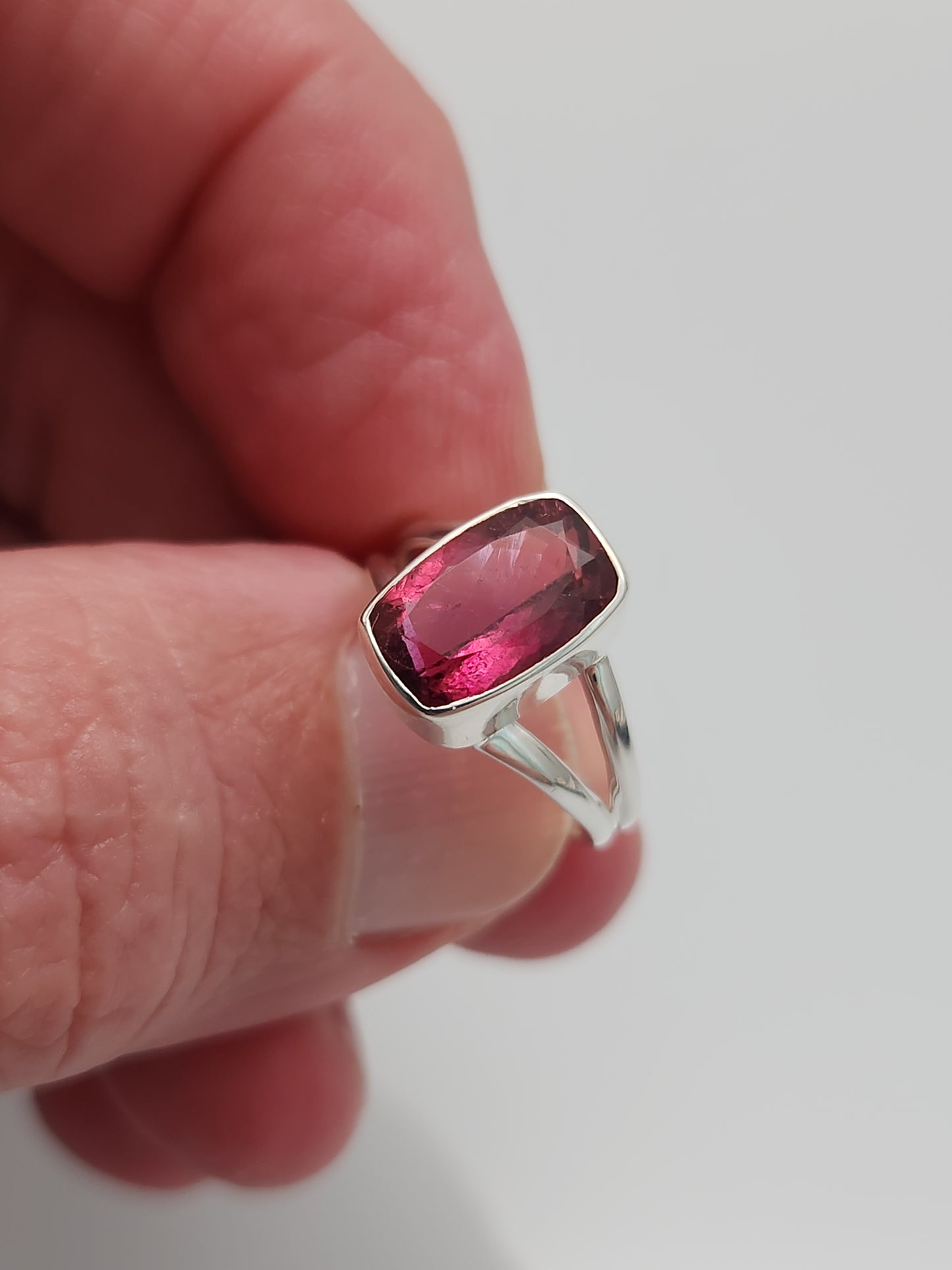 Pink Tourmaline Rubelite Ring sz 6