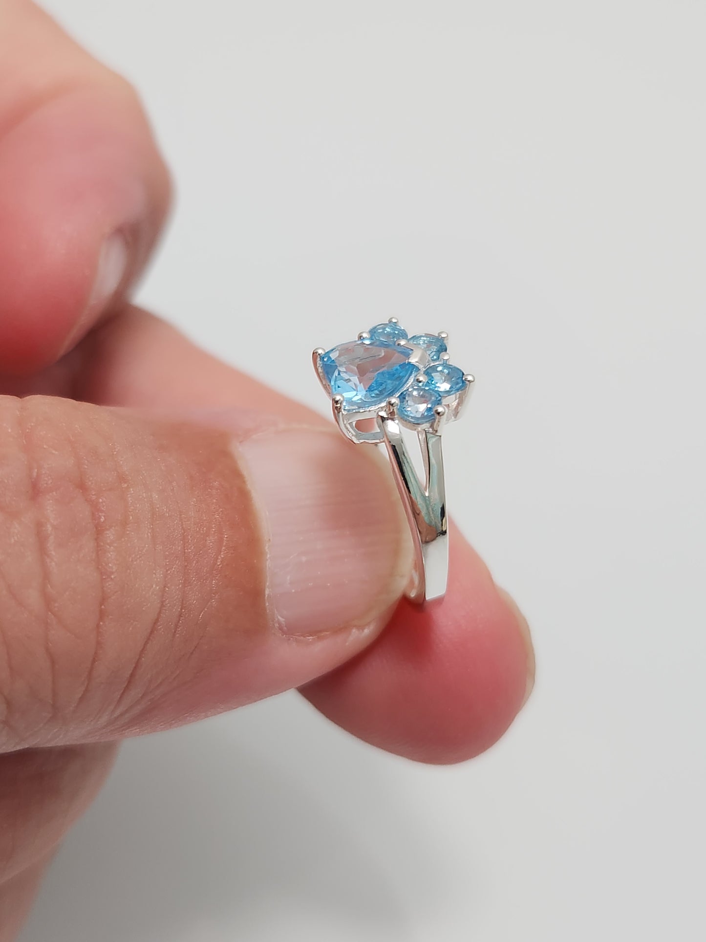 Blue Topaz Paw 🐾 Ring sz 5-12