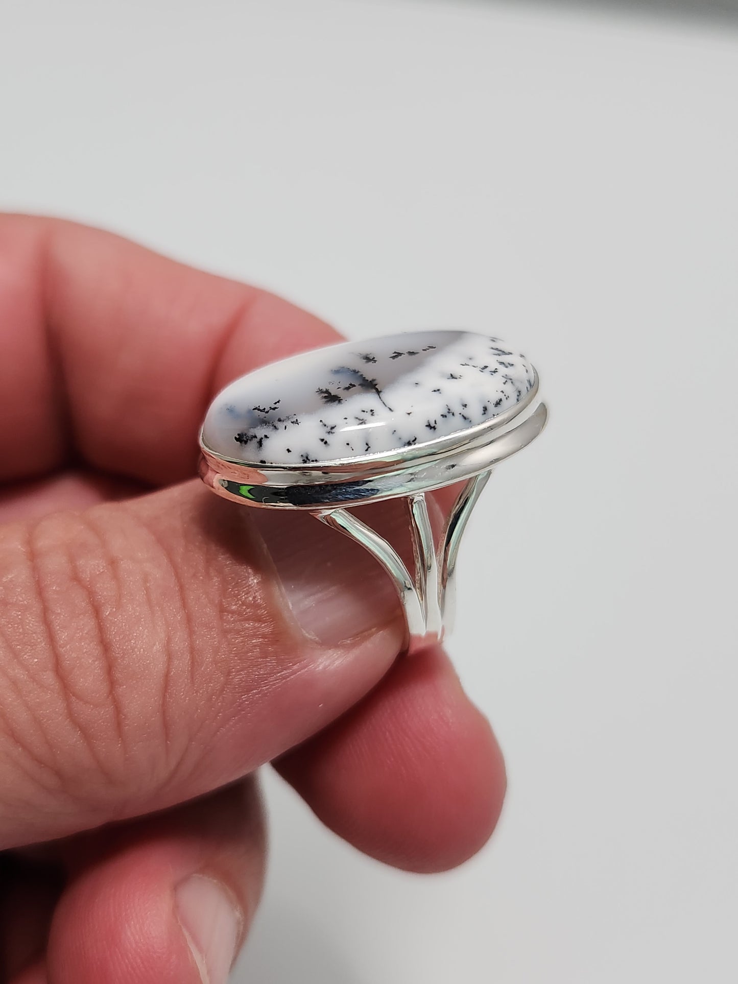 Dendrite Opal Ring sz 7.5