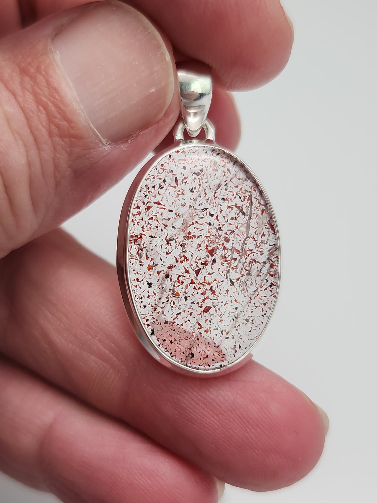 Lepidocrocite Quartz Pendant