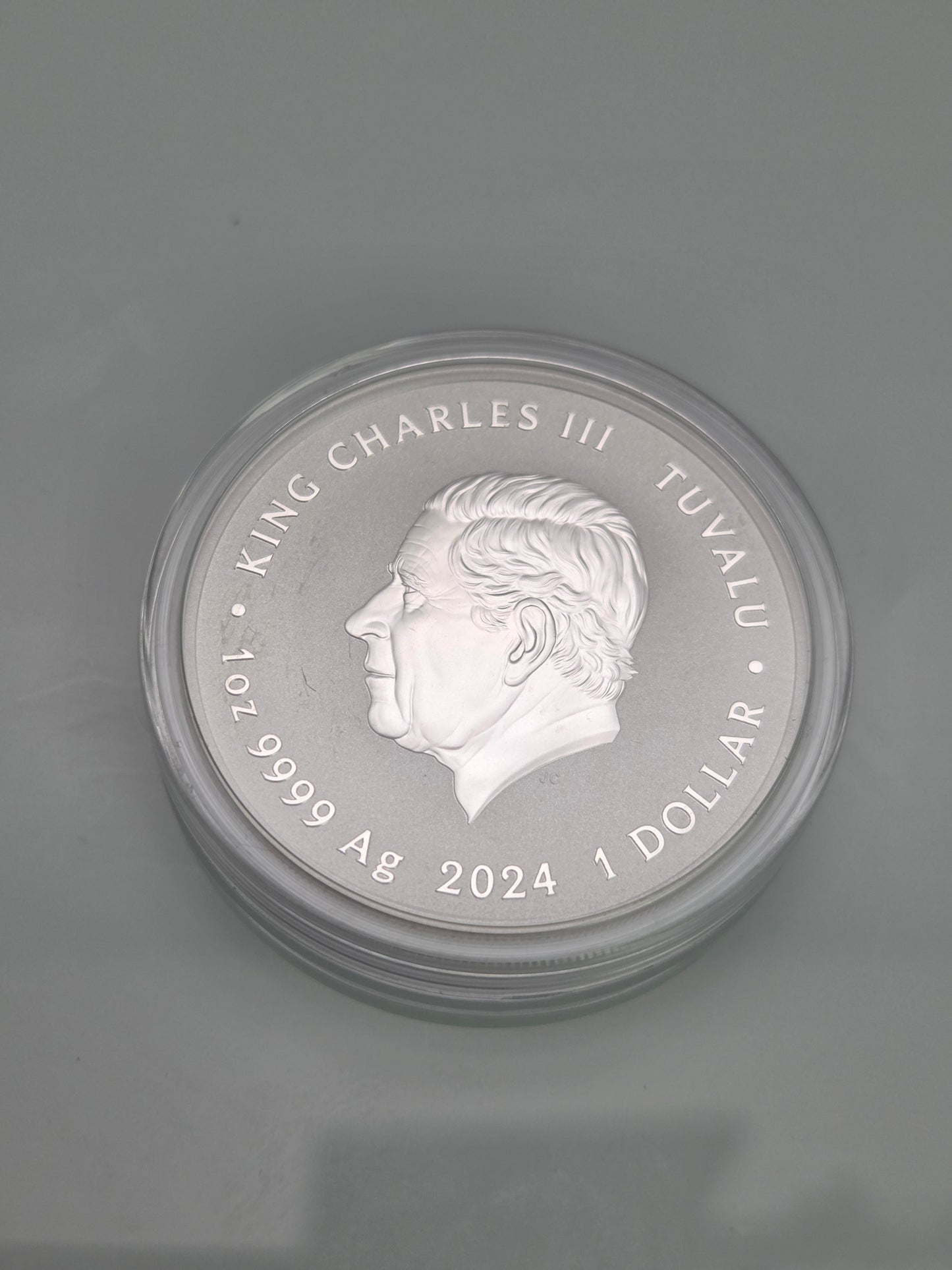 .999 Pure Silver One Ounce Coin Black Flag