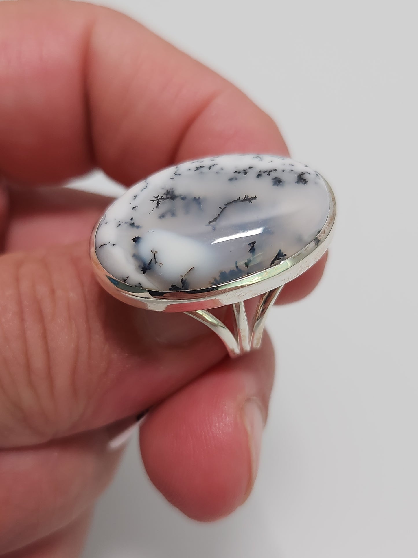 Dendrite Opal Ring sz 8.5