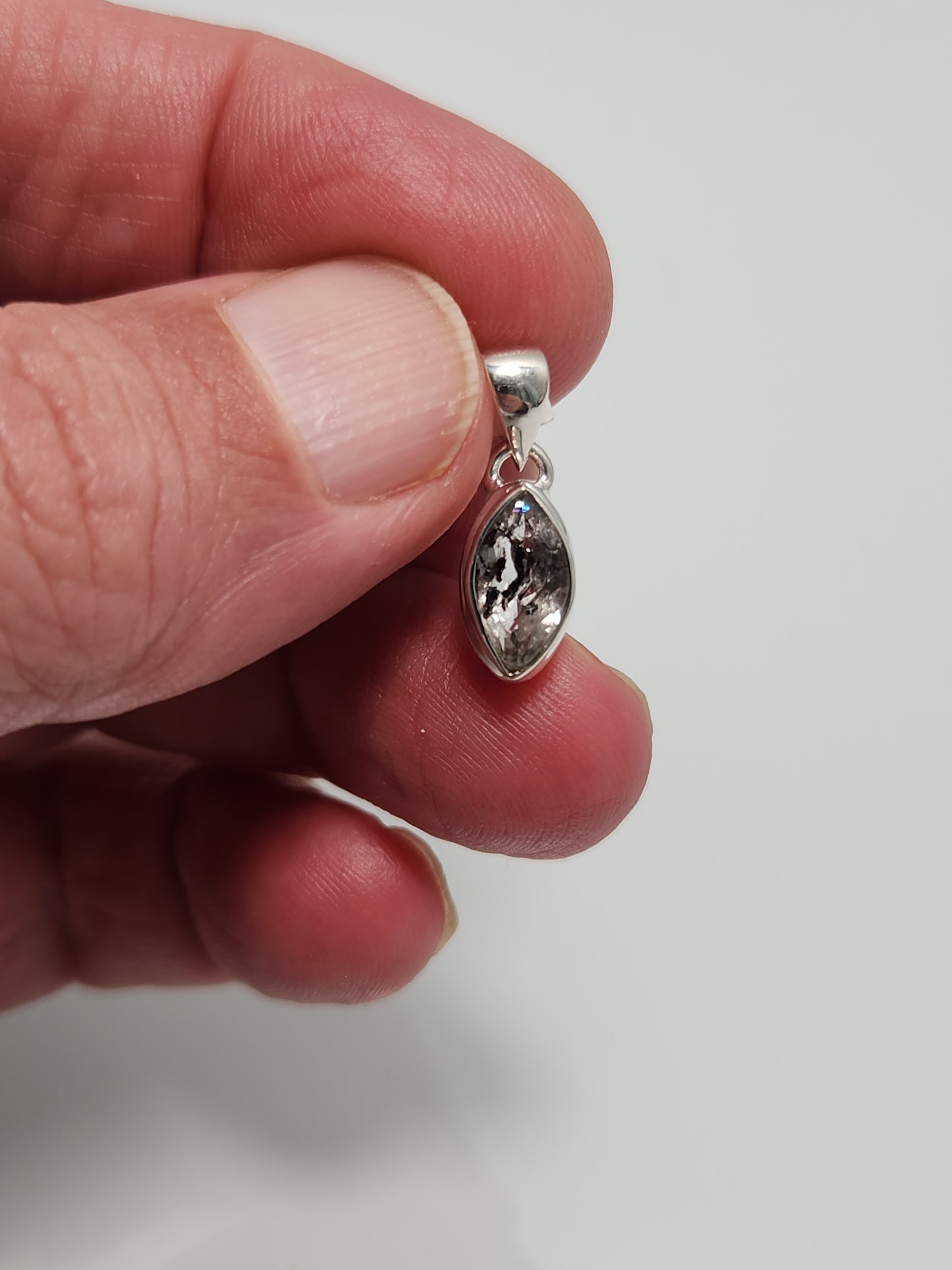 Hydrocarbon Herkimer Diamond Pendant