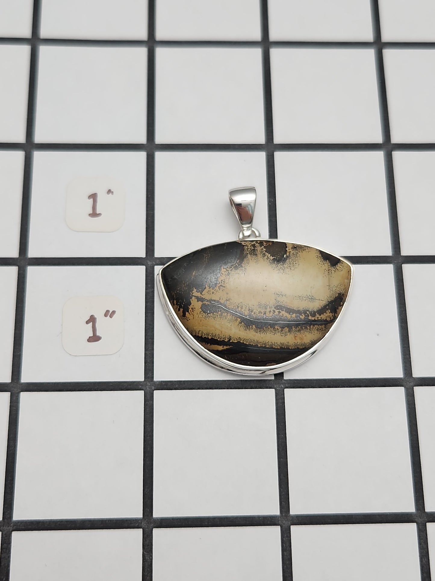 Painted Jasper Pendant