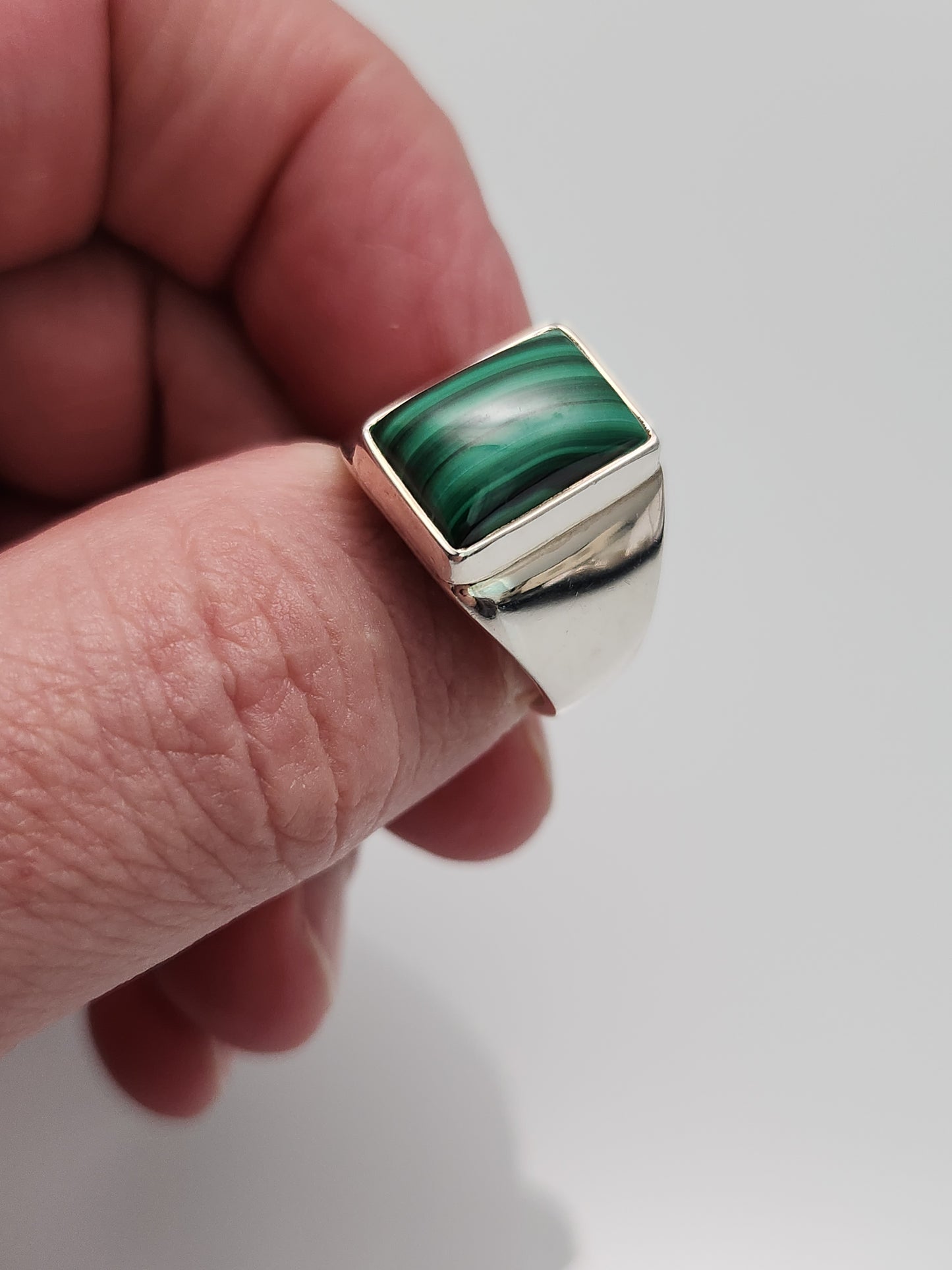 Malachite Ring sz 10