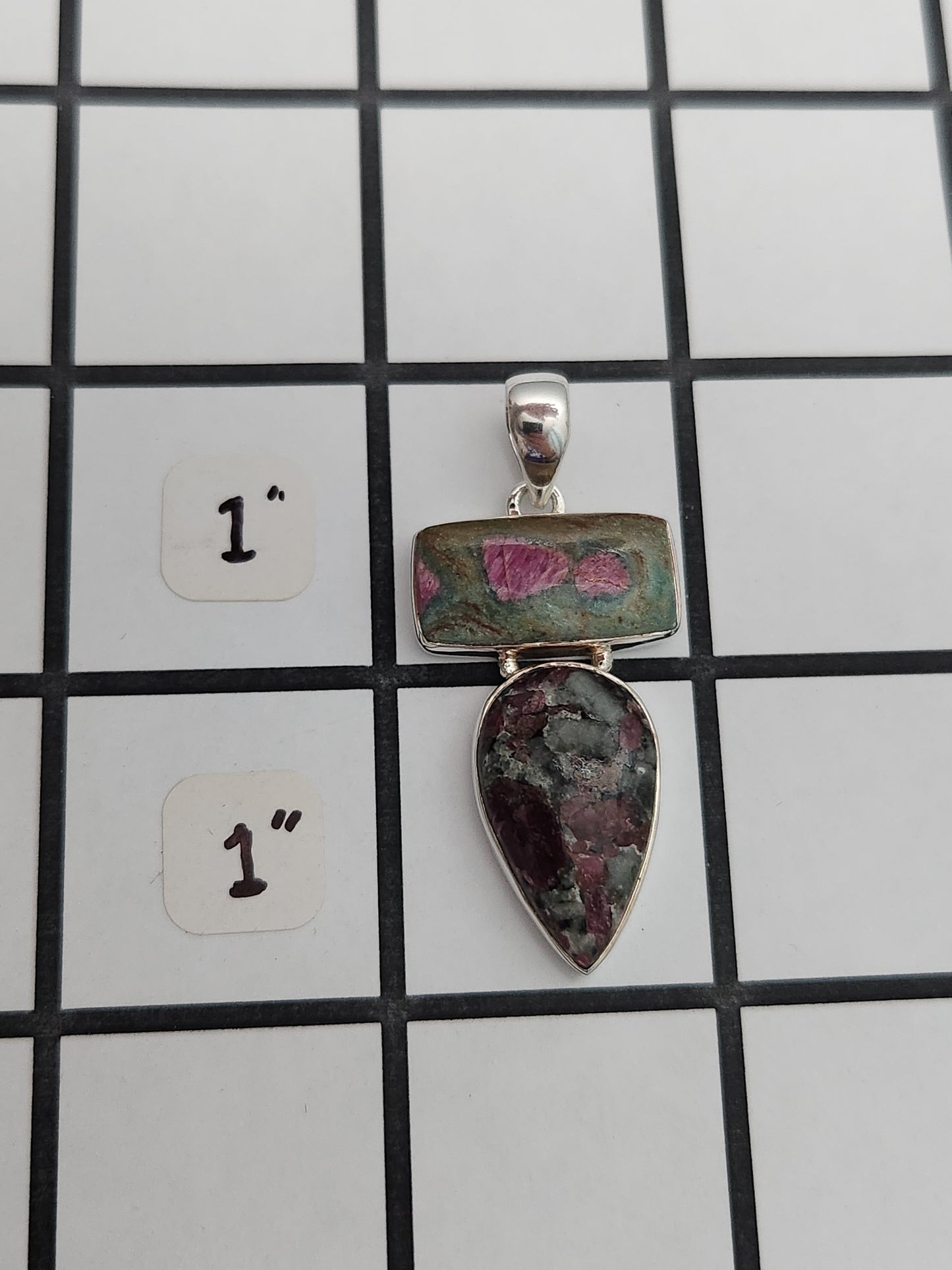 Ruby Fuschite with Eudialite Pendant