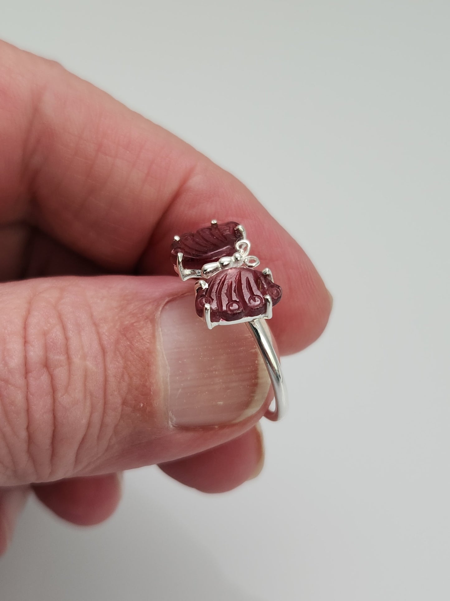 Tourmaline Butterfly Ring sz 8