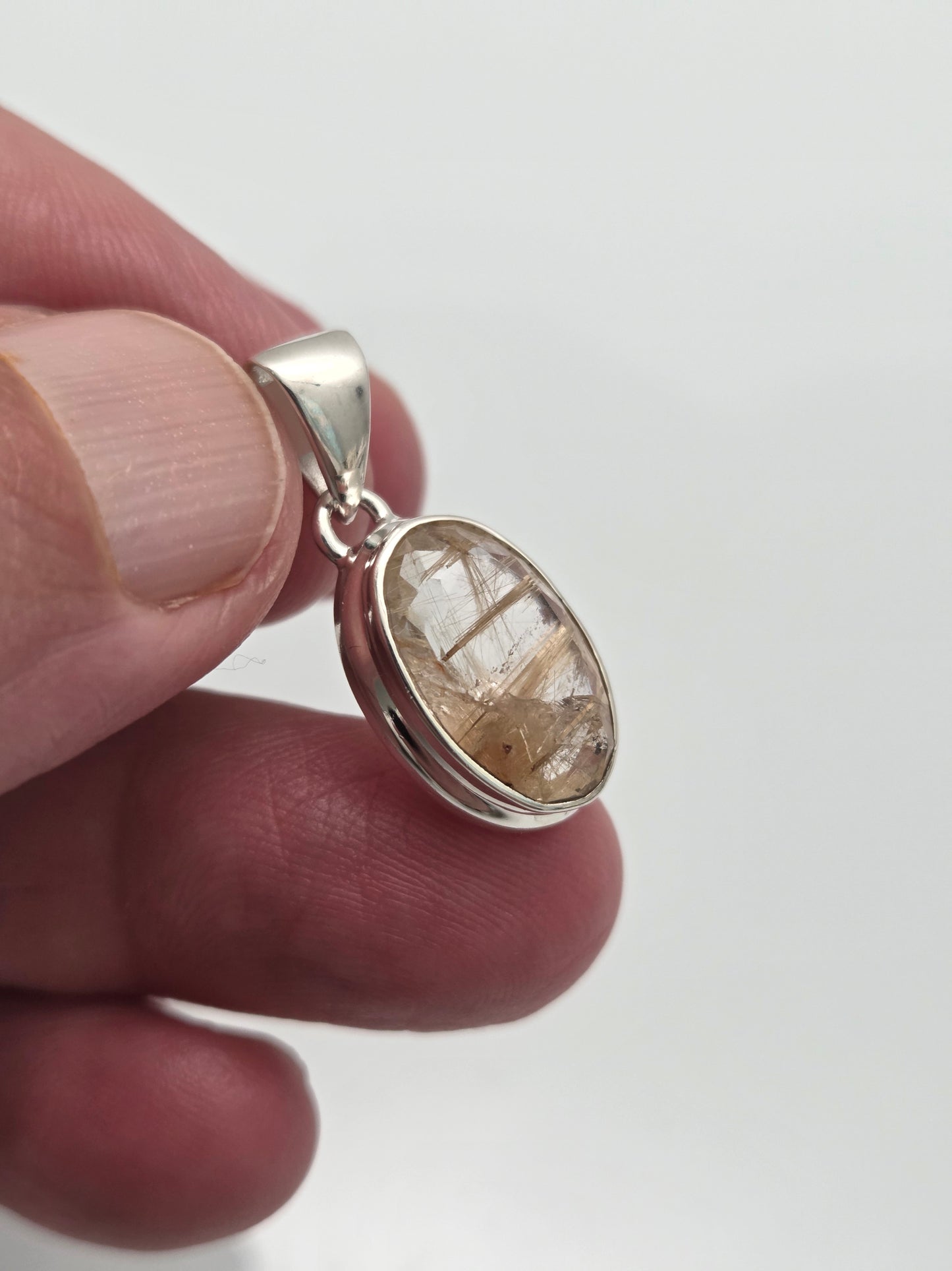 Gold Rutile Quartz Pendant