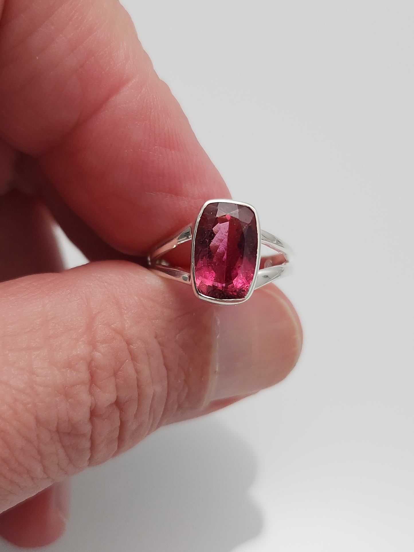 Pink Tourmaline Rubelite Ring sz 6