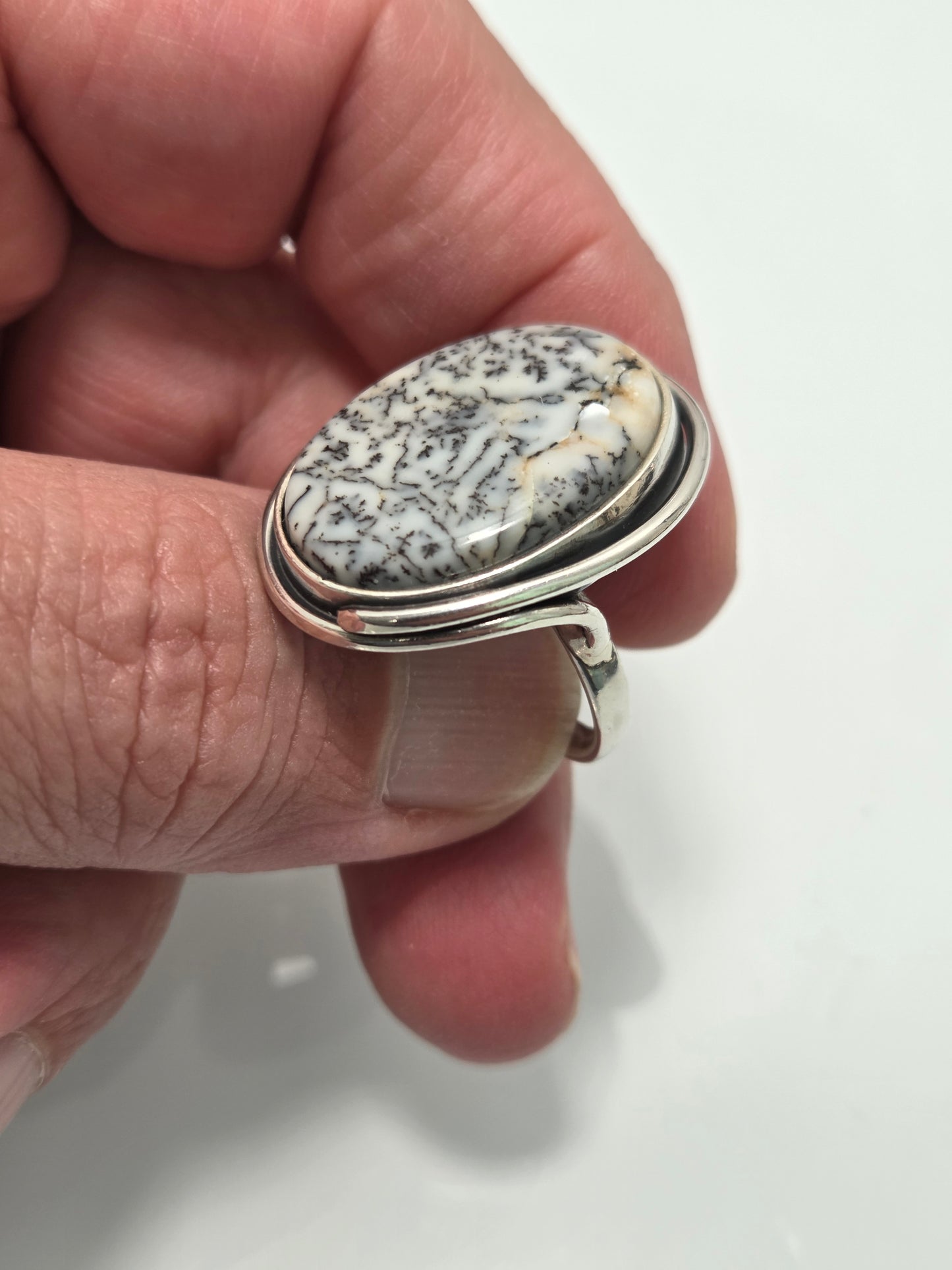 Dendrite Opal Ring sz 8