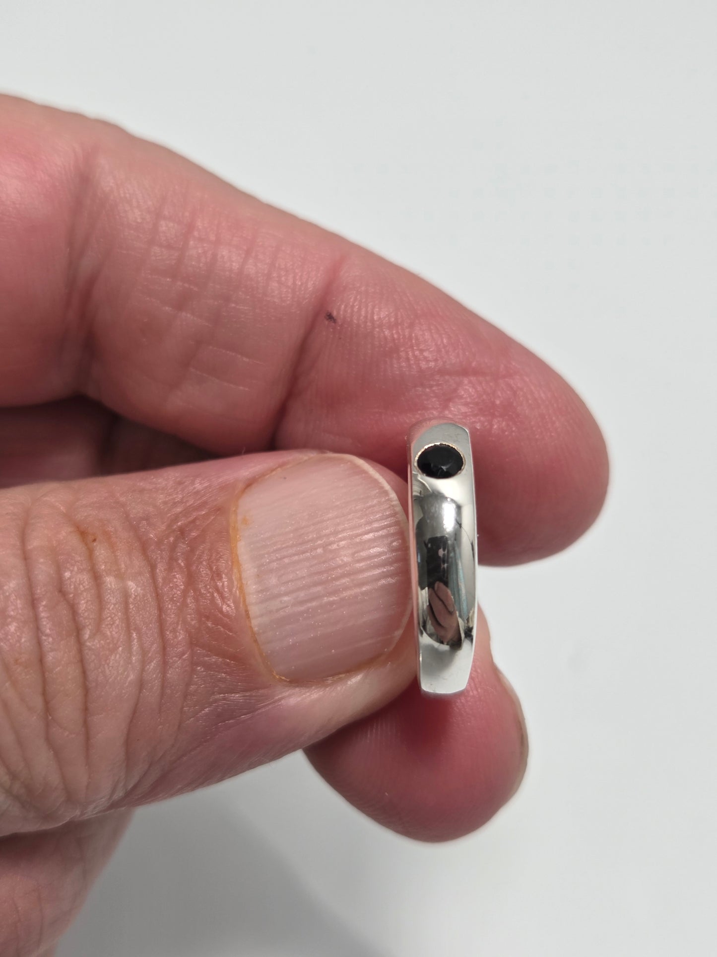 Black Onyx Band Ring sz 6