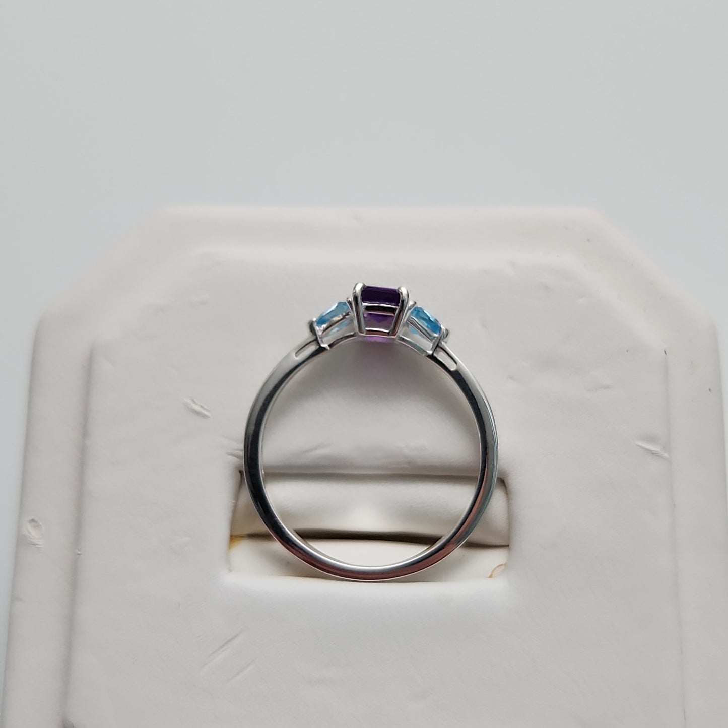 Amethyst and Blue Topaz ring