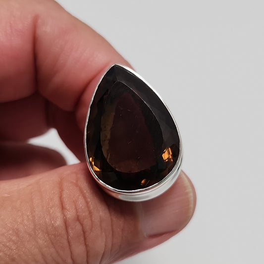 Smokey Quartz Ring sz9