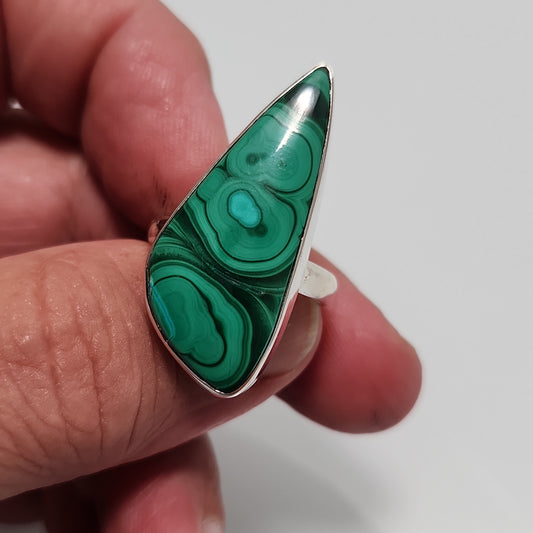 Malachite Ring sz 10