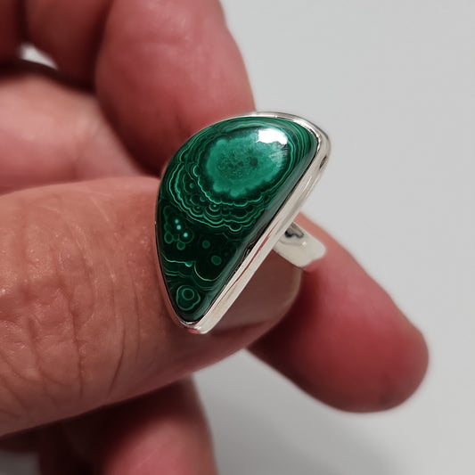 Malachite ring sz 8.5