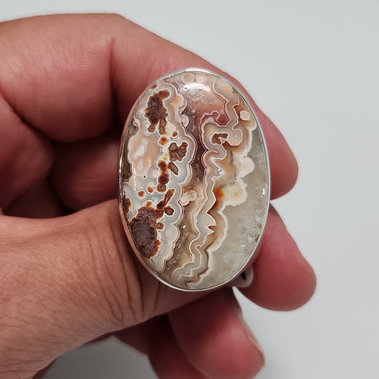 Laguna Agate Ring sz 8