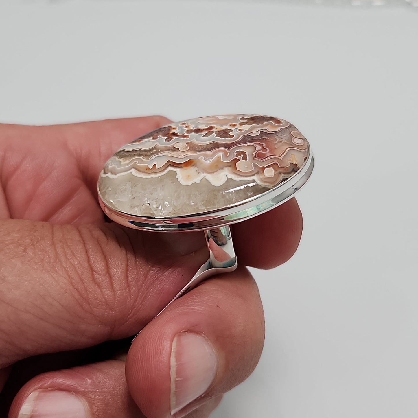 Laguna Agate Ring sz 8