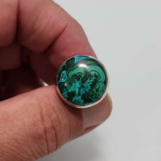 Malachite Chrysocolla Ring sz 5