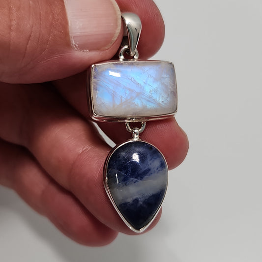 Moonstone & Sodalite Pendant