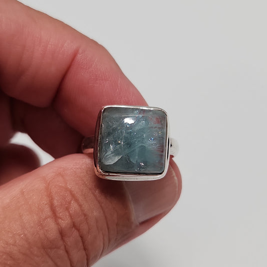 Aquamarine Ring sz 9.5