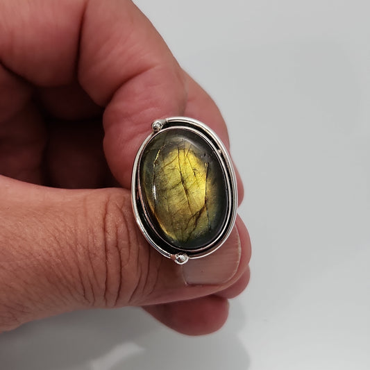 Labradorite Ring sz 8