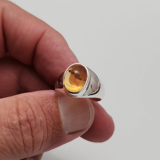 Citrine Cabochon Ring sz 8+