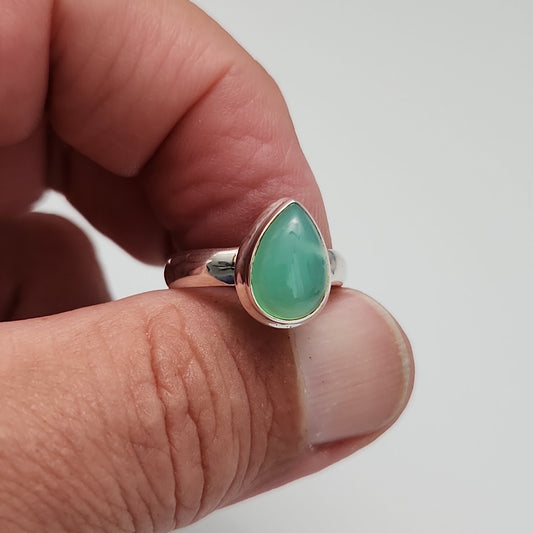 Chrysoprase Ring sz 7.5