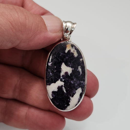 Lepidolite With Quartz Pendant