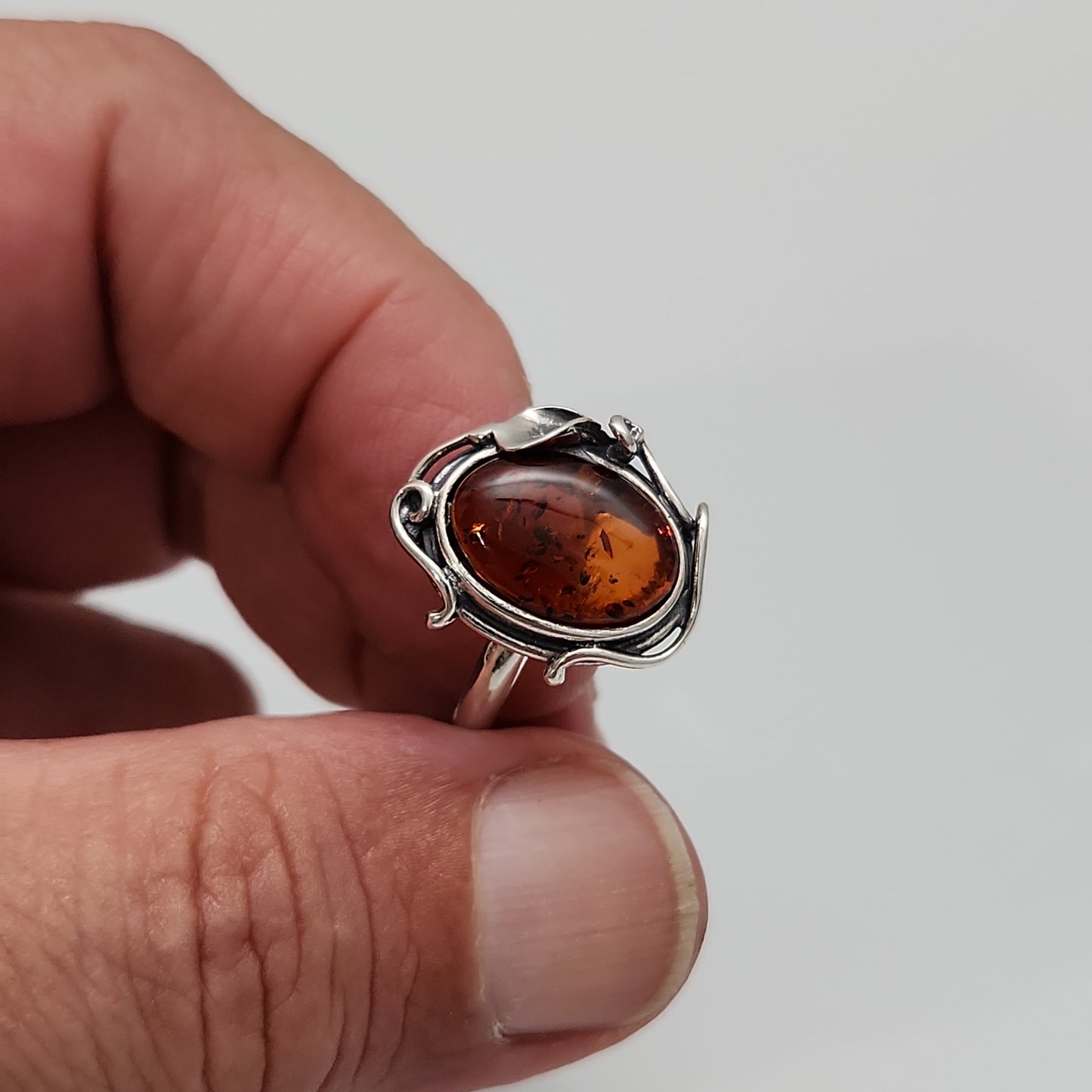 Amber Ring sz 8