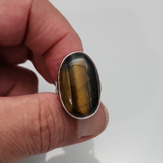 Tiger Eye Ring sz 6