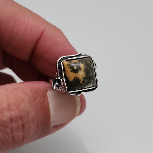 Ocean Jasper Ring sz 6.5